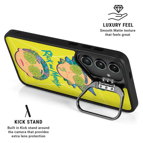 Adult Swim Rick and Morty Rick and Morty Portal Eyes Galaxy S24 Plus Kickstand Case